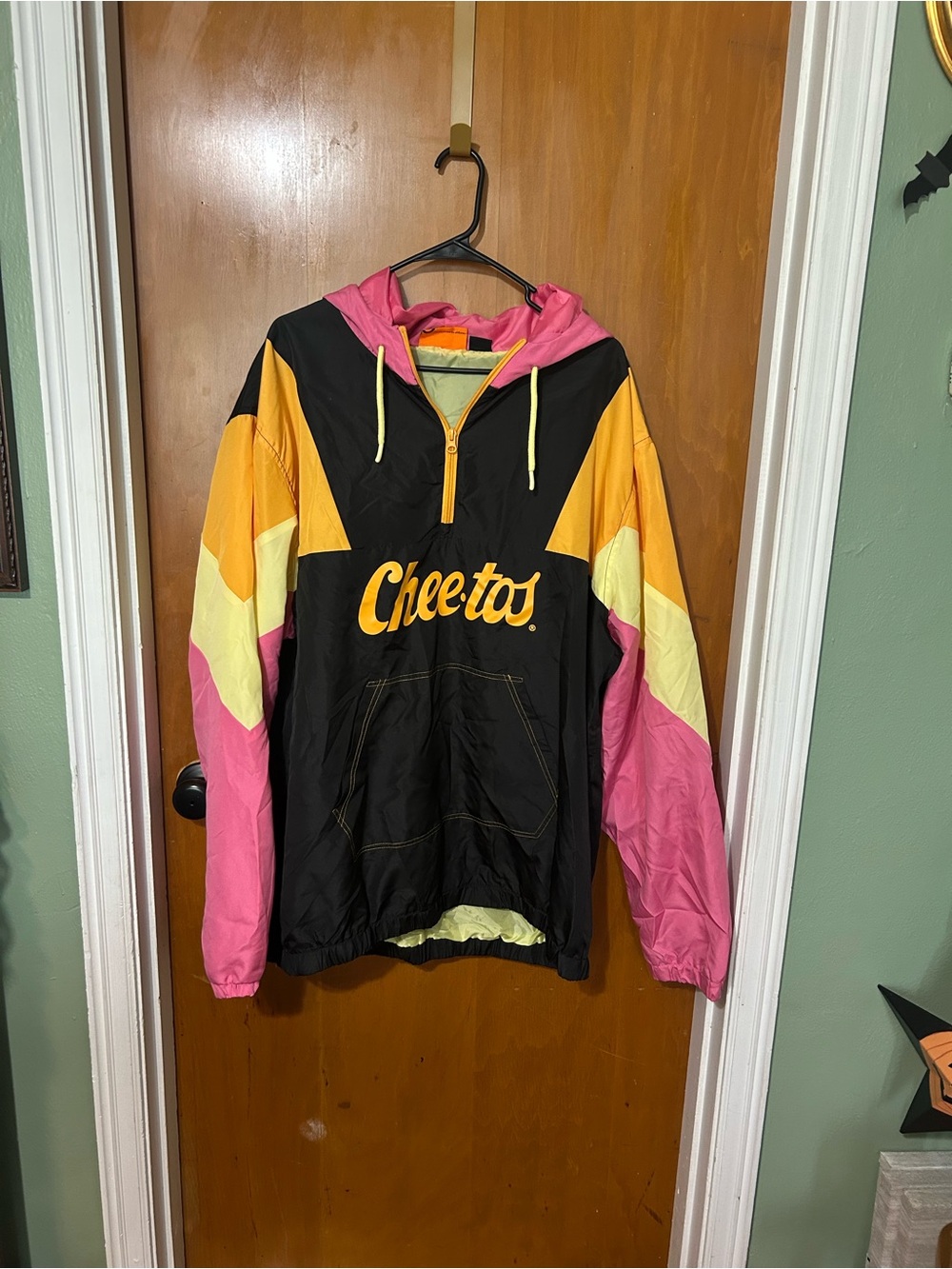 Cheetos Chester Cheetah Colorblock Windbreaker Hoodie 3XL